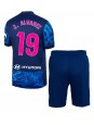 Atletico Madrid Julian Alvarez #19 Ausweichtrikot für Kinder 2024-25 Kurzarm (+ Kurze Hosen)